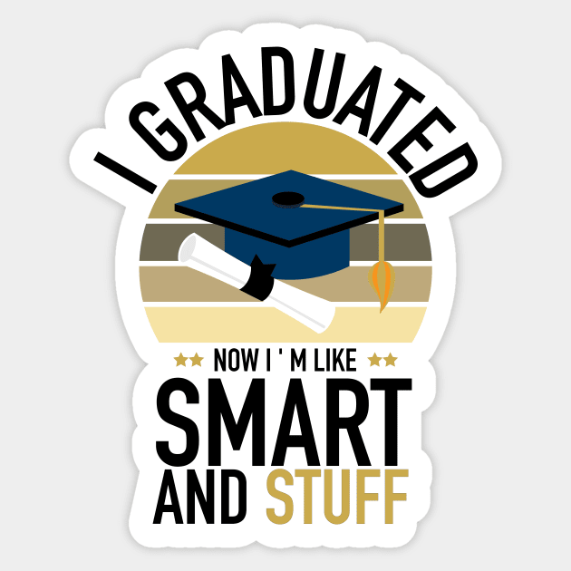 i graduated now i ' m like smart and stuff Sticker by Ahmeddens